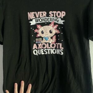 Axolotl Graphic Kids T-Shirt - Black